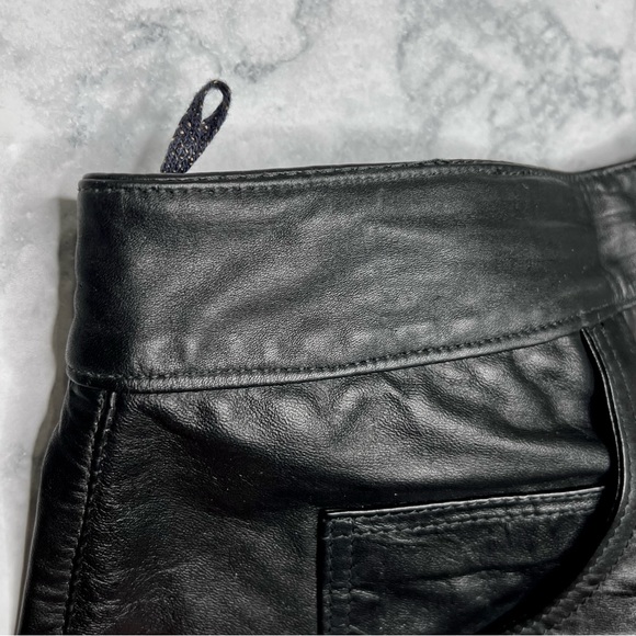 ⭐️ MARCO MORANI 80s LEATHER Fully Lined Pencil Skirt Women’s 28 Inch Waist - Picture 6 of 15